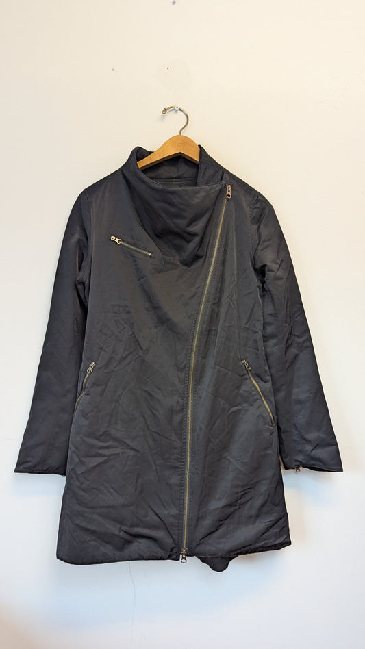 Eileen Fisher Asymmetrical Zip Coat Size Xs