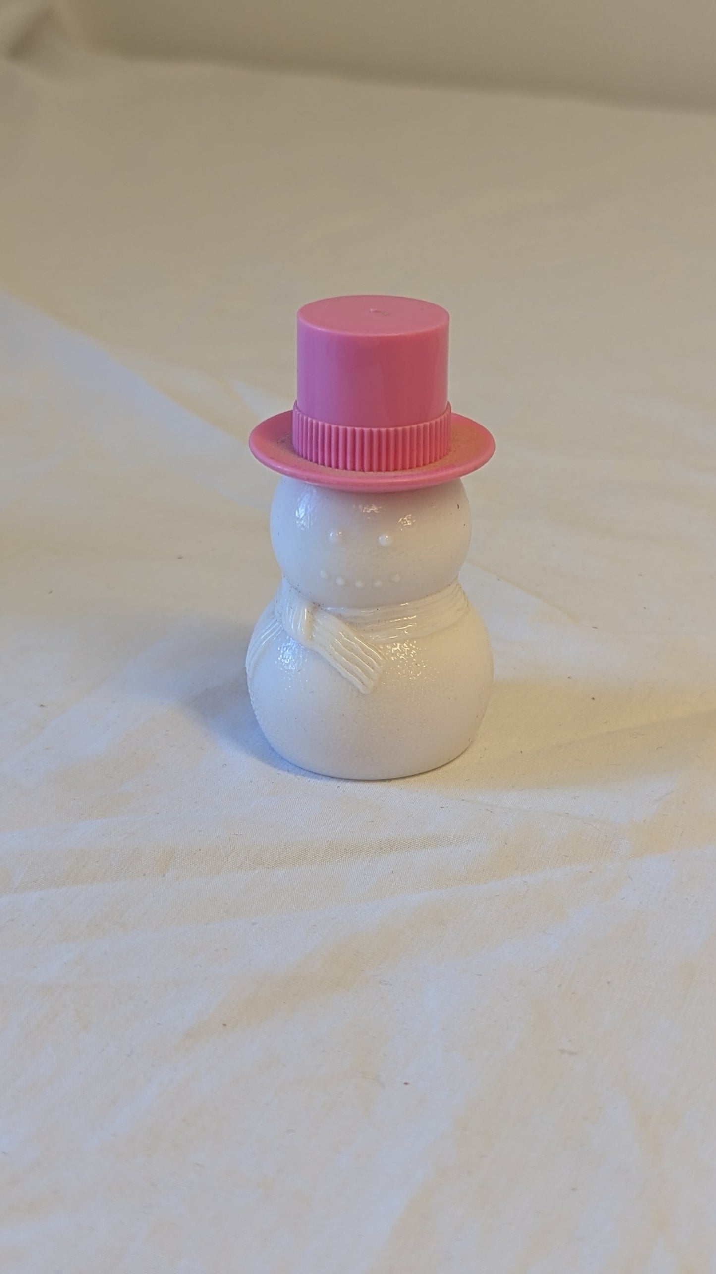 Vintage Avon Sweet Honey Snowman Bottle w/ Pink Hat