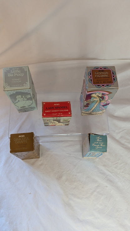 Vintage Avon Figurine Cologne Bottles with Boxes