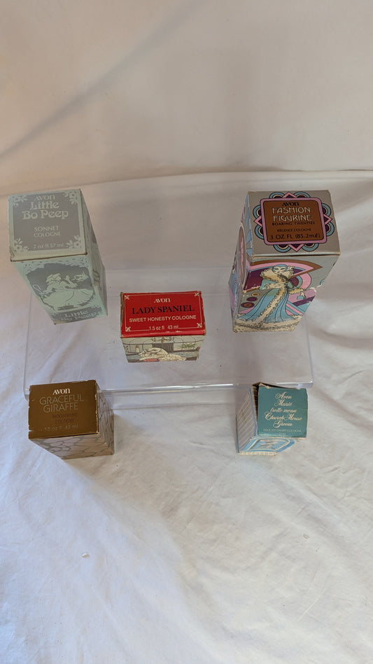 Vintage Avon Figurine Cologne Bottles with Boxes
