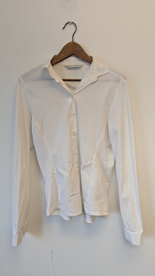 Max Volmáry White Long-Sleeve Button-Down Shirt
