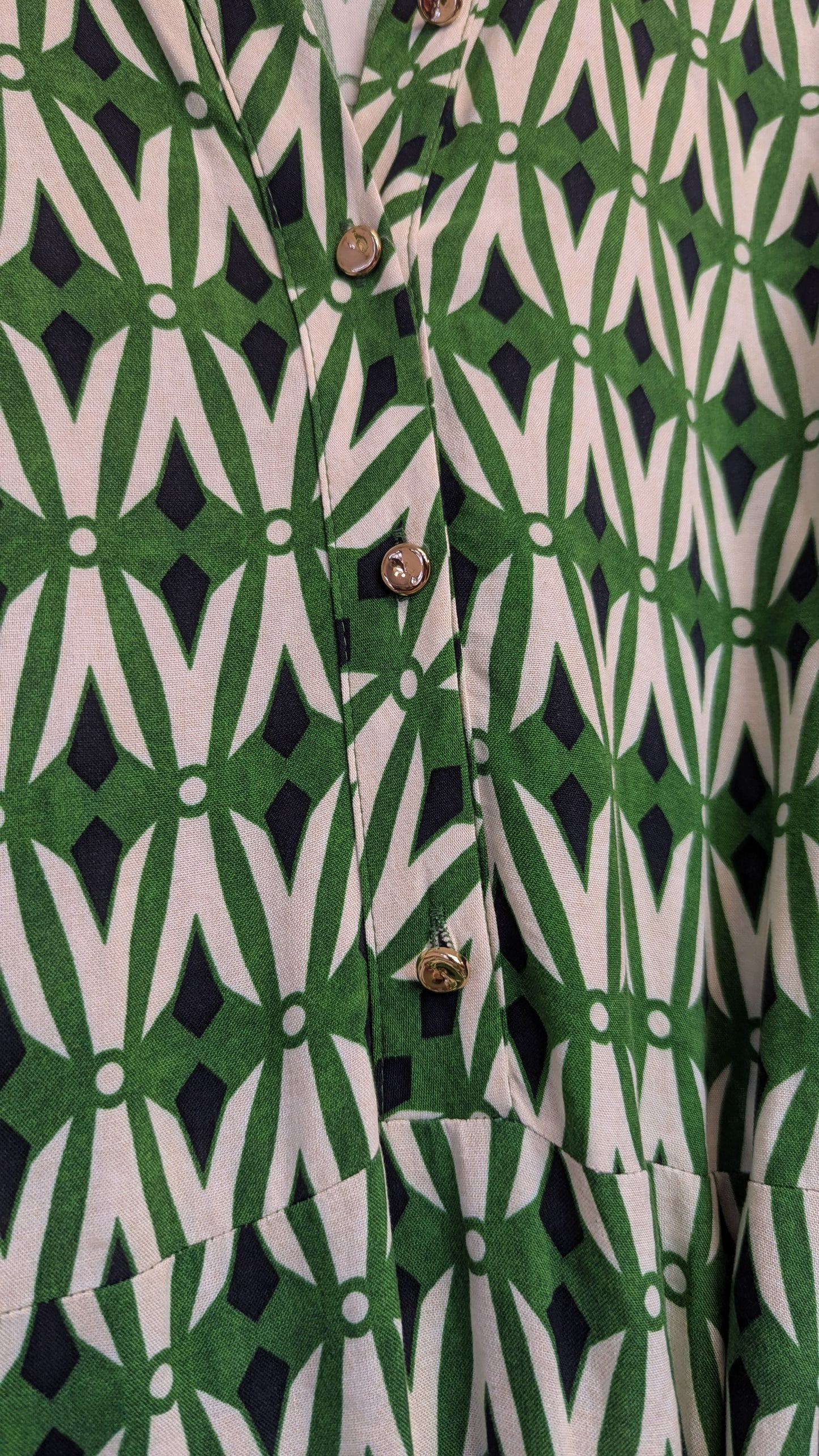 Zara Geometric Print Midi Dress