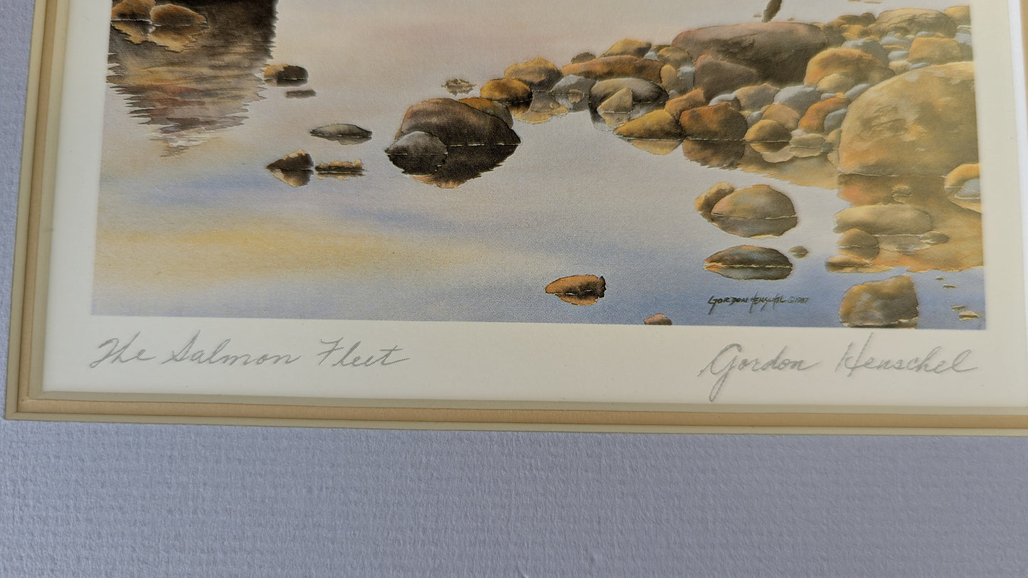 Gordon Henschel The Salmon Fleet Matted Art Print