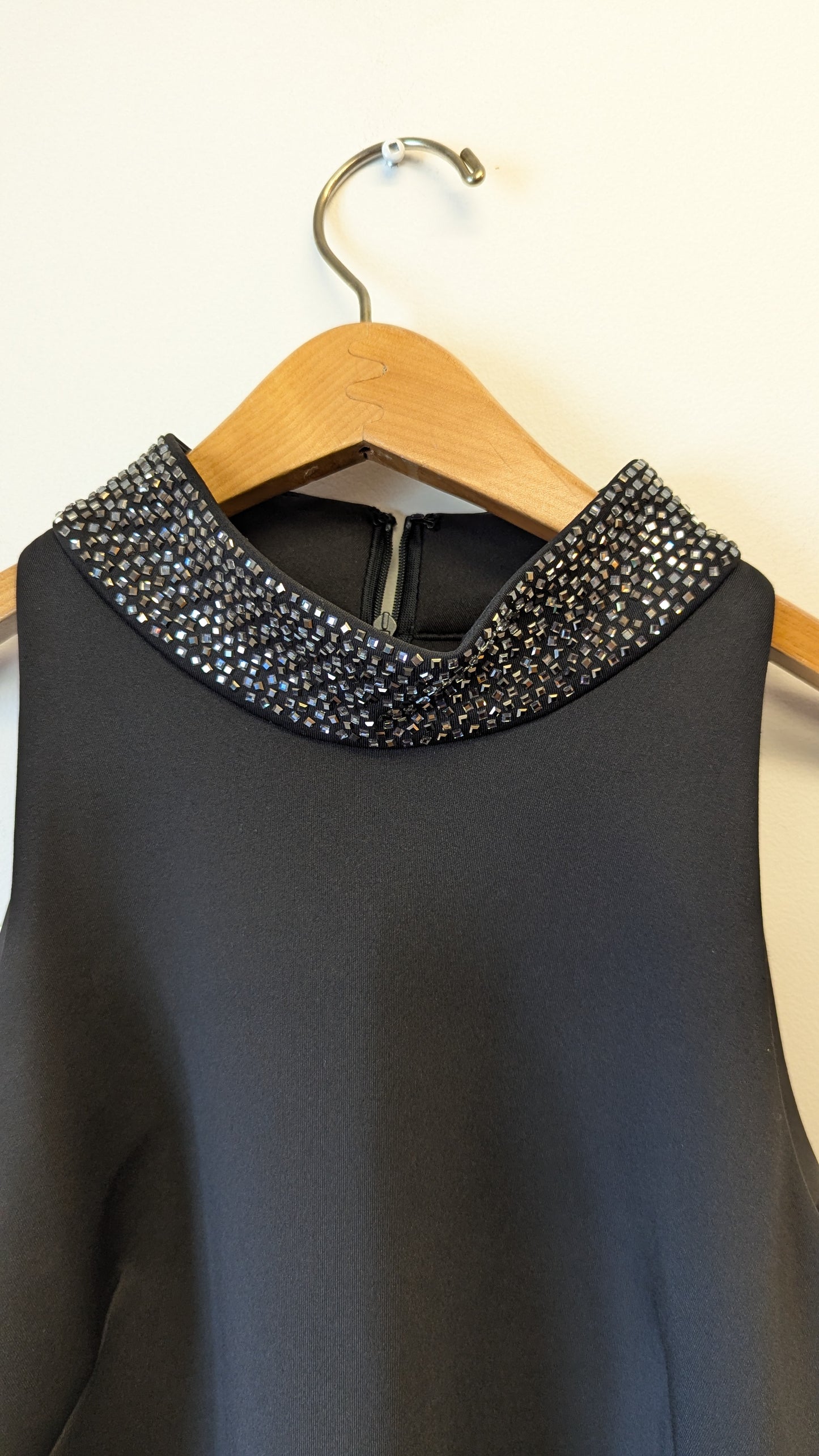 Calvin Klein Black Sleeveless Dress with Sparkly Collar