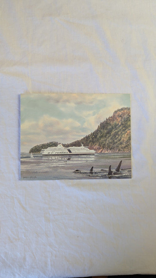 Gordon Henschel BC Ferries Orca Art Print Post Card