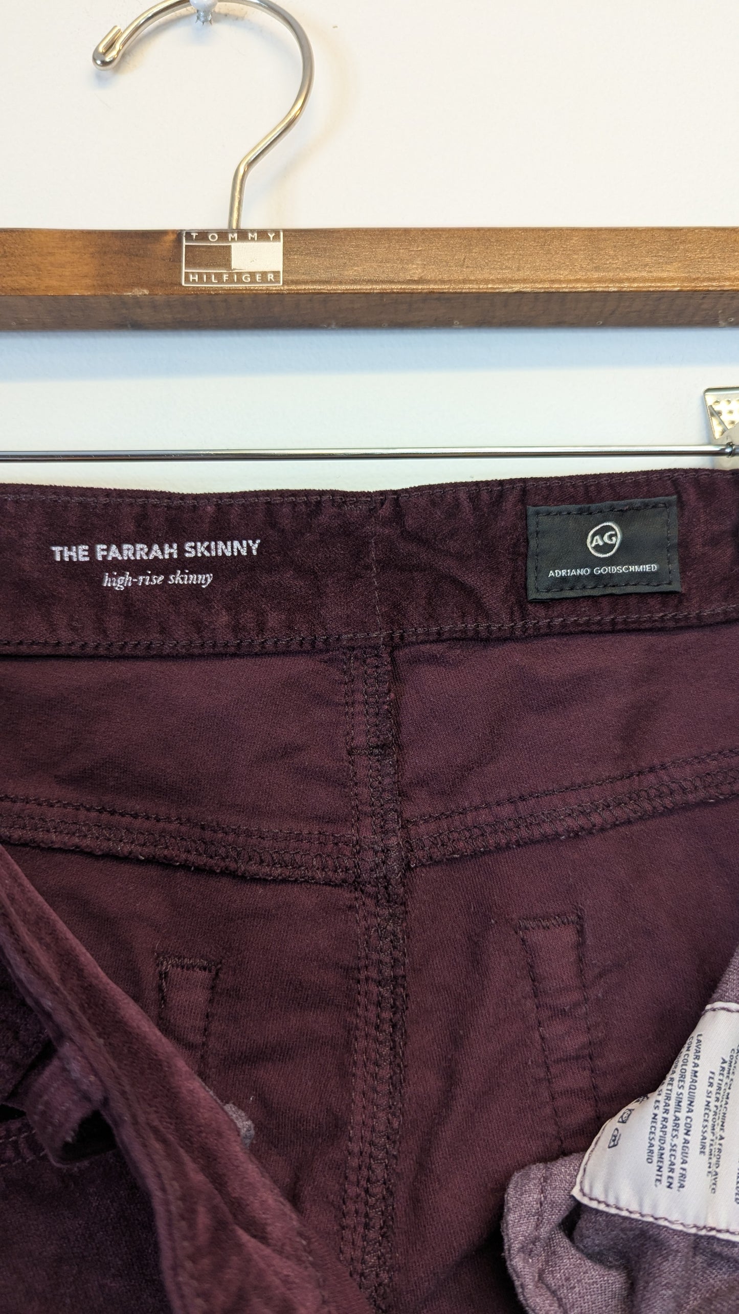 AG Adriano Goldschmied The Farrah Skinny Corduroy Pants Size 28R