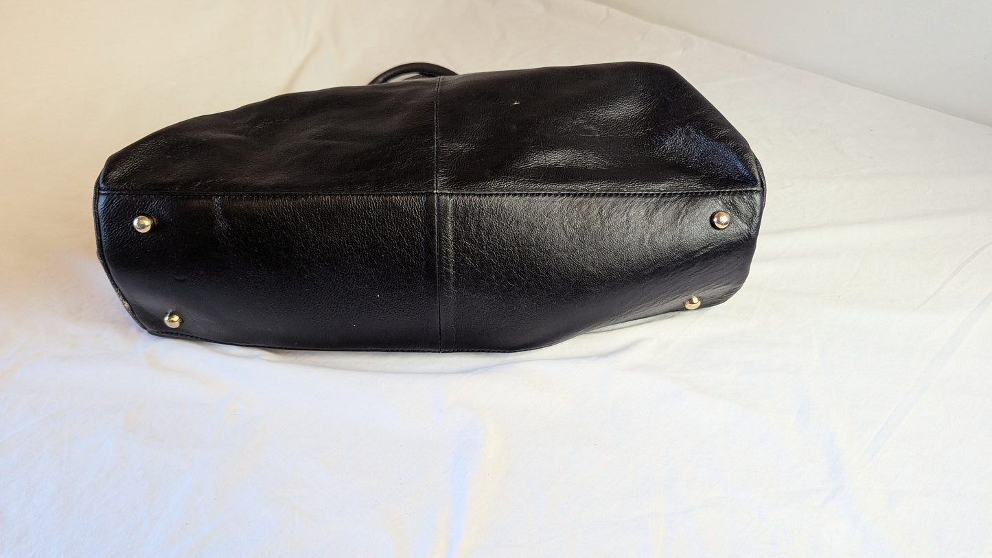 Betsey Johnson black handbag w gold chain detail
