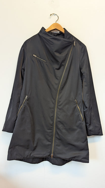 Eileen Fisher Asymmetrical Zip Coat Size Xs