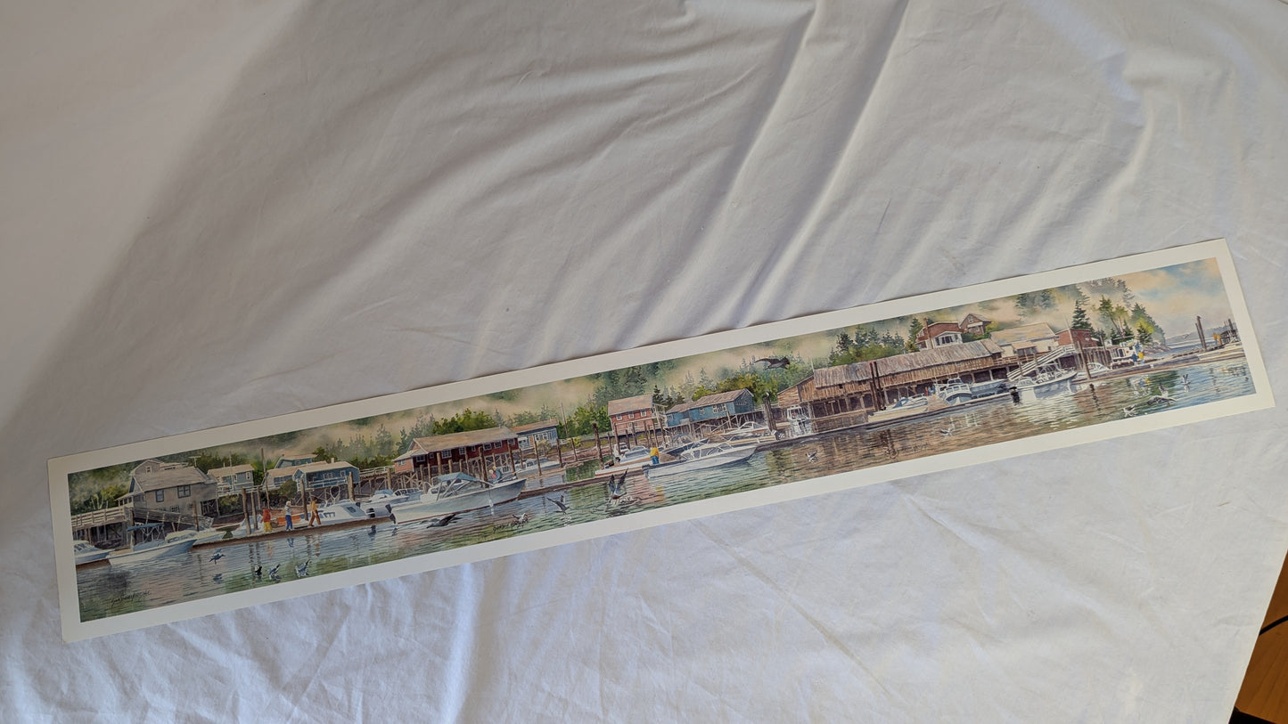 Gordon Henschel Marina Harbor Watercolor Print
