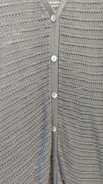 United Colors of Benetton Long Black Crochet Cardigan
