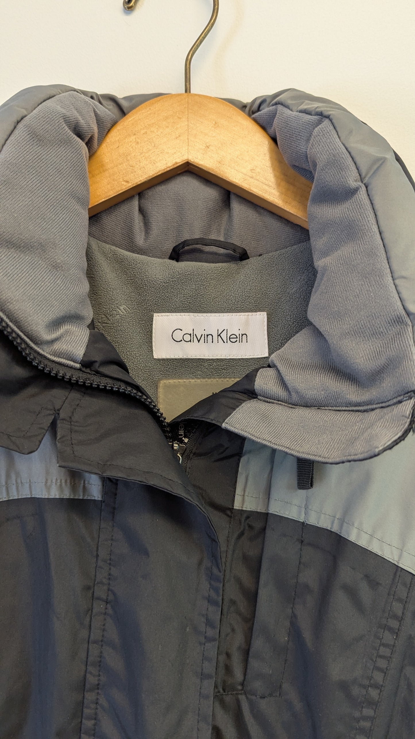Calvin Klein Black Gray Colorblock Jacket