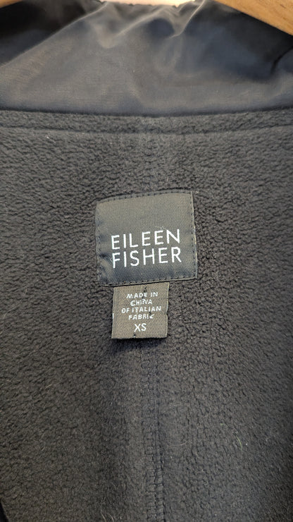 Eileen Fisher Asymmetrical Zip Coat Size Xs