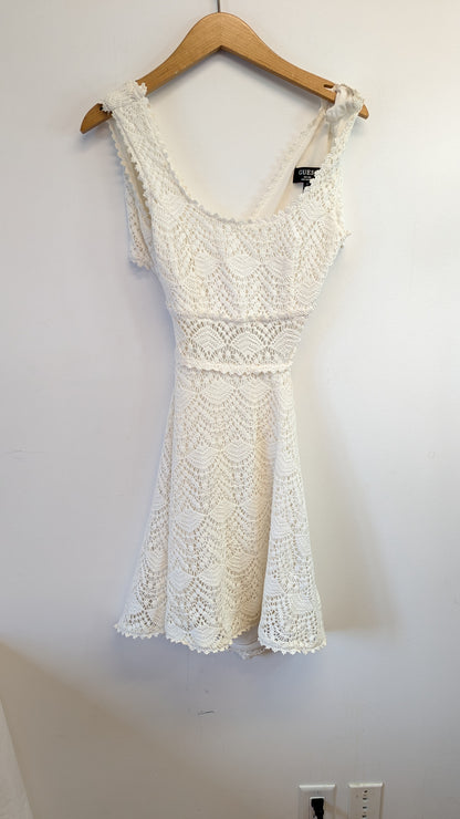 Guess White Crochet Mini Dress Size 2
