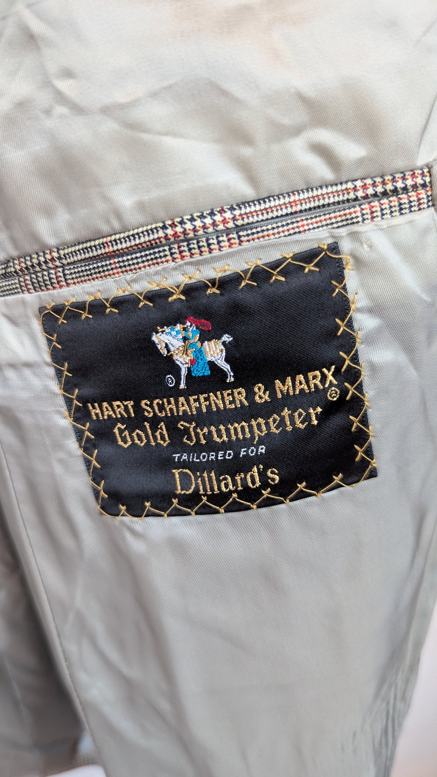 Hart Schaffner & Marx Gold Trumpeter Sport Coat around size L