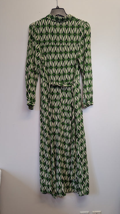 Zara Geometric Print Midi Dress