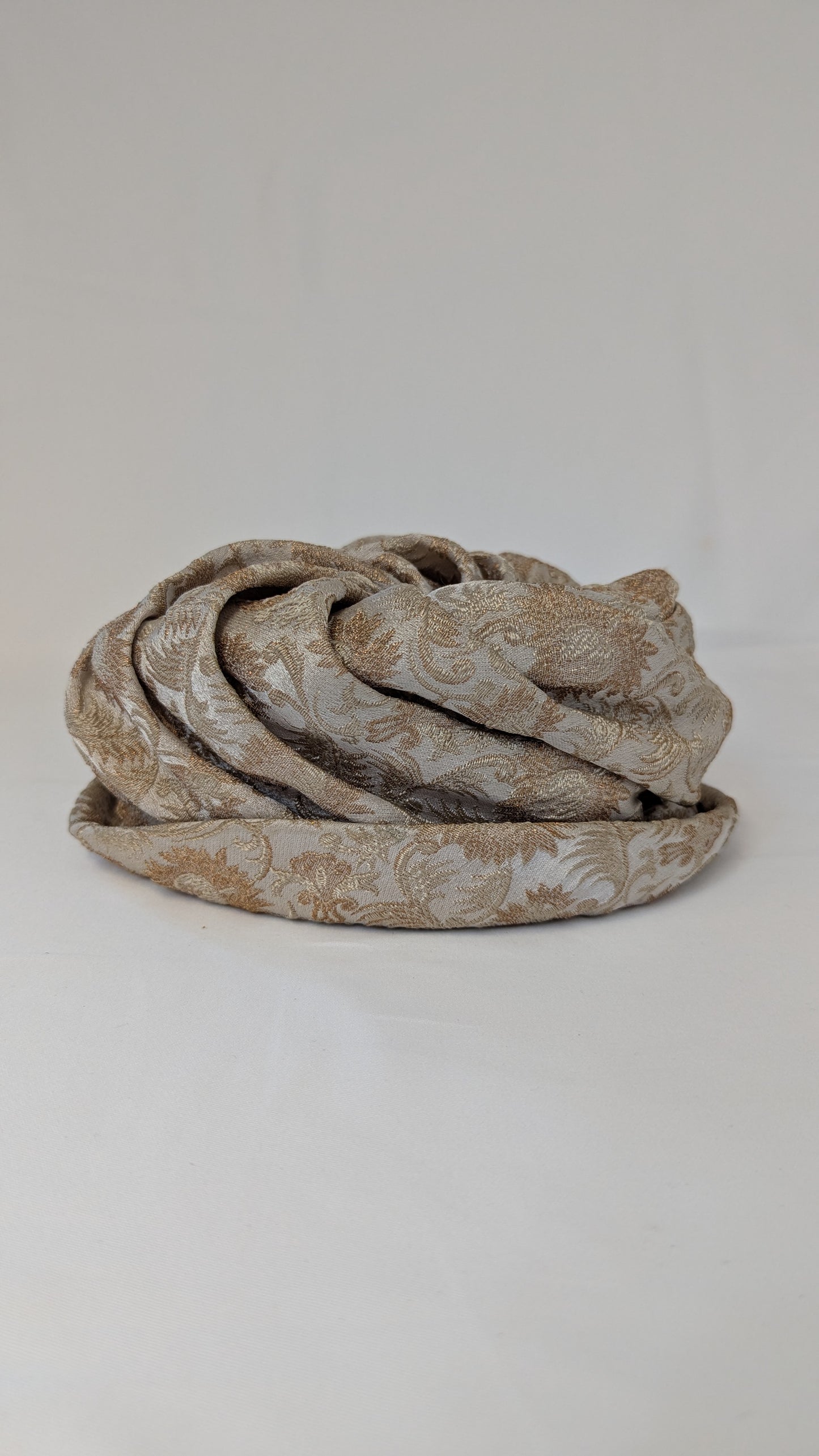 Vintage Jacqueline Original Toronto Gold and Silver Brocade Hat