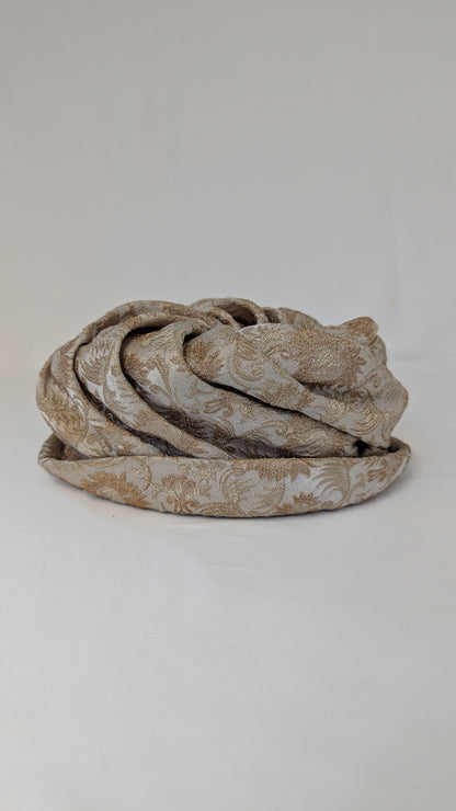 Vintage Jacqueline Original Toronto Gold and Silver Brocade Hat
