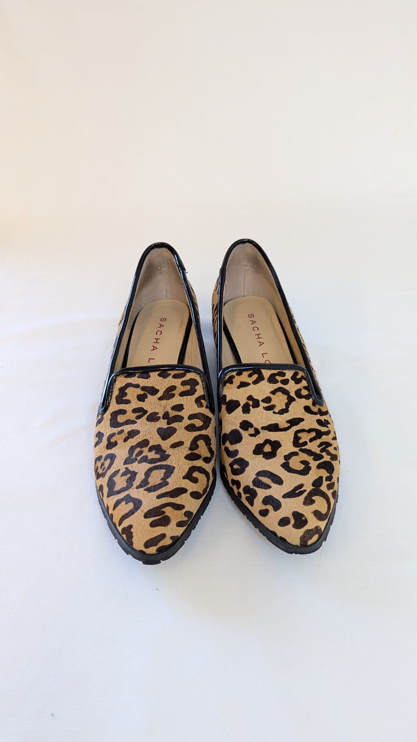 Sacha London Leopard Print Loafers size 9