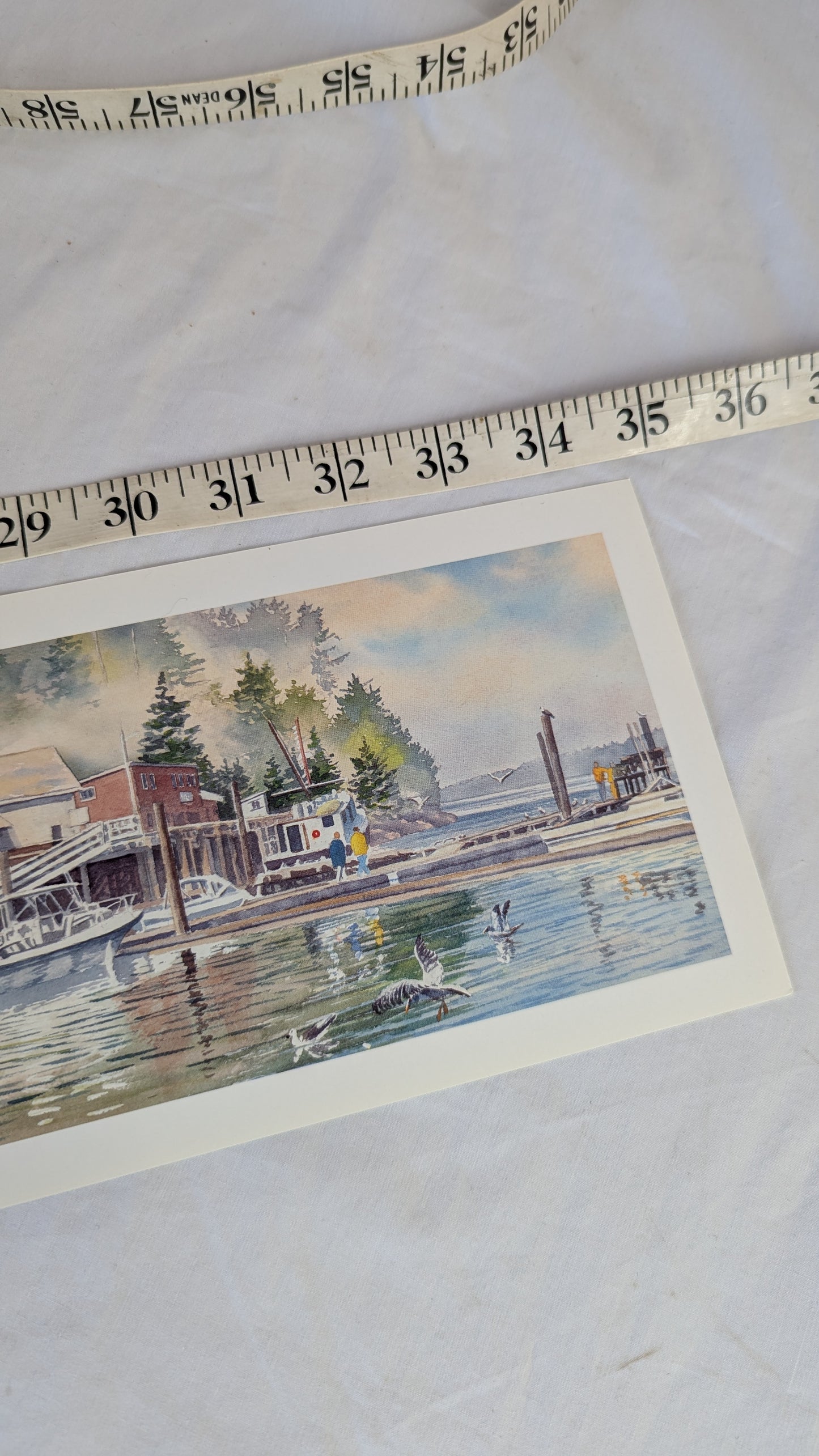 Gordon Henschel Marina Harbor Watercolor Print