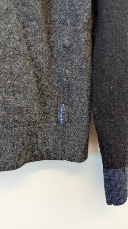 Armani Exchange XL Merino Wool V-Neck Sweater