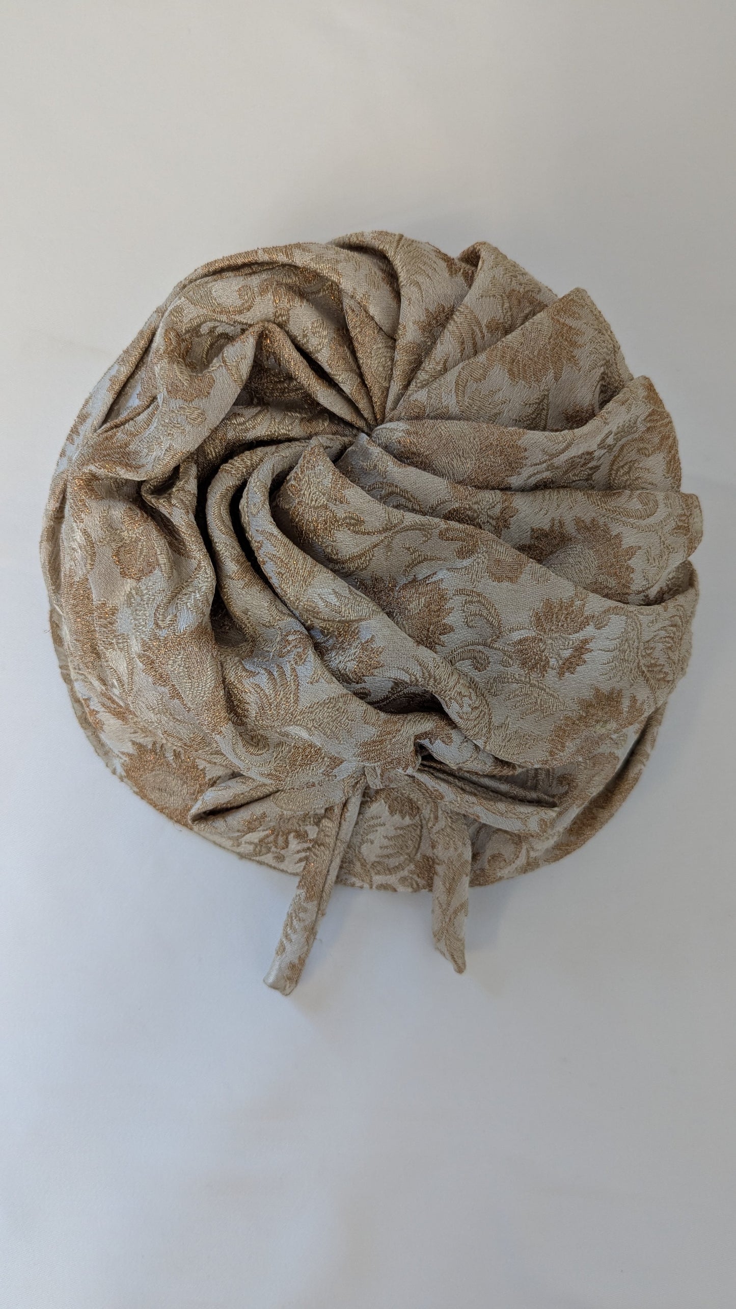 Vintage Jacqueline Original Toronto Gold and Silver Brocade Hat