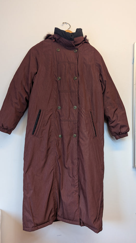 Utex Design Long Hooded Puffer Coat Size 10