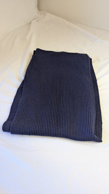 Polo Ralph Lauren navy blue ribbed scarf