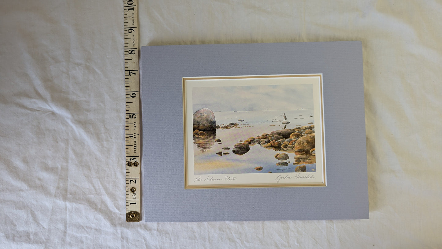 Gordon Henschel The Salmon Fleet Matted Art Print