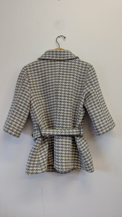 Soia & Kyo Houndstooth Belted Peacoat Size M