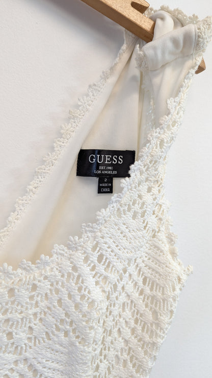 Guess White Crochet Mini Dress Size 2