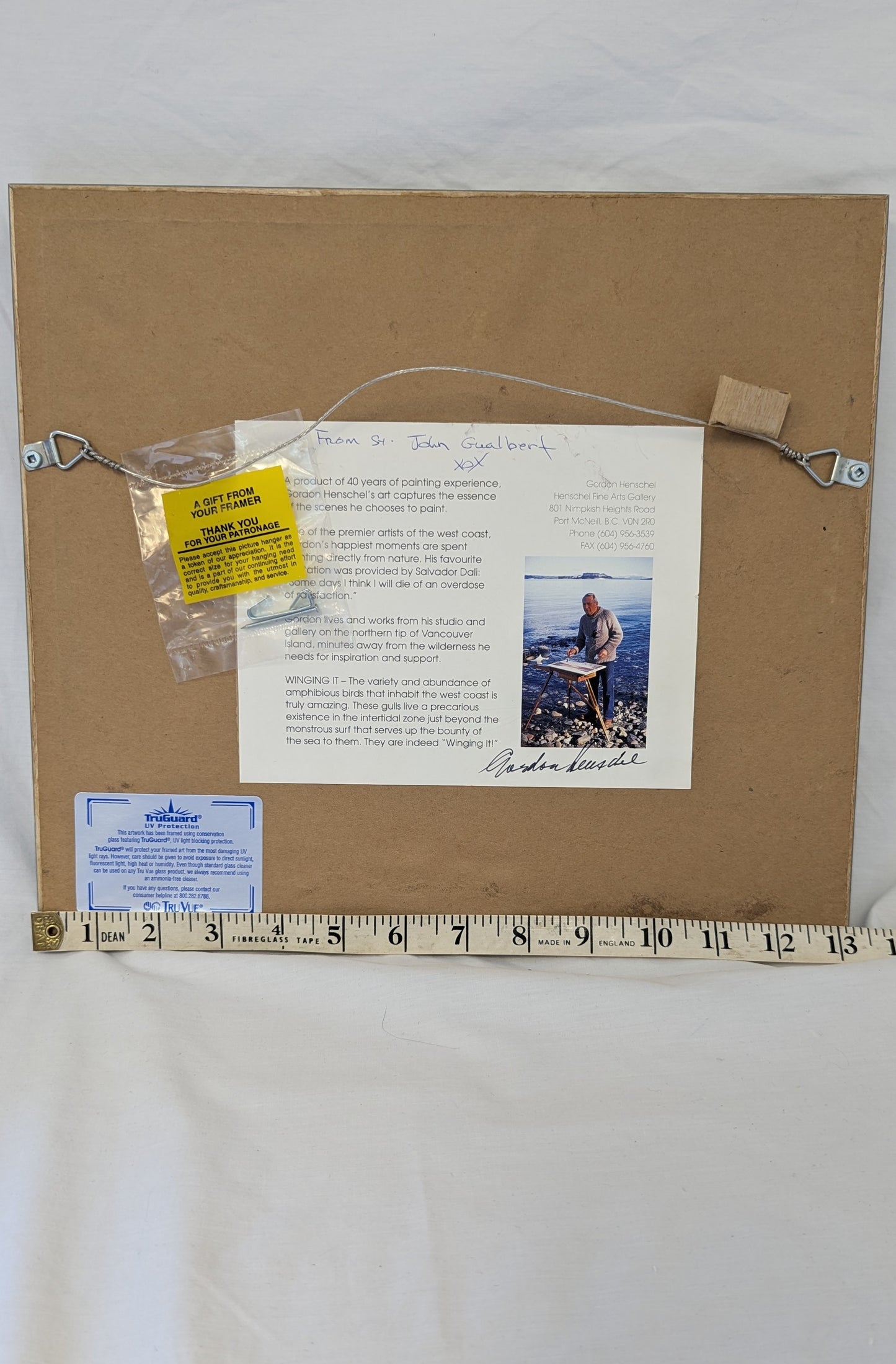 Gordon Henschel Framed and Signed Seagull Art Print
