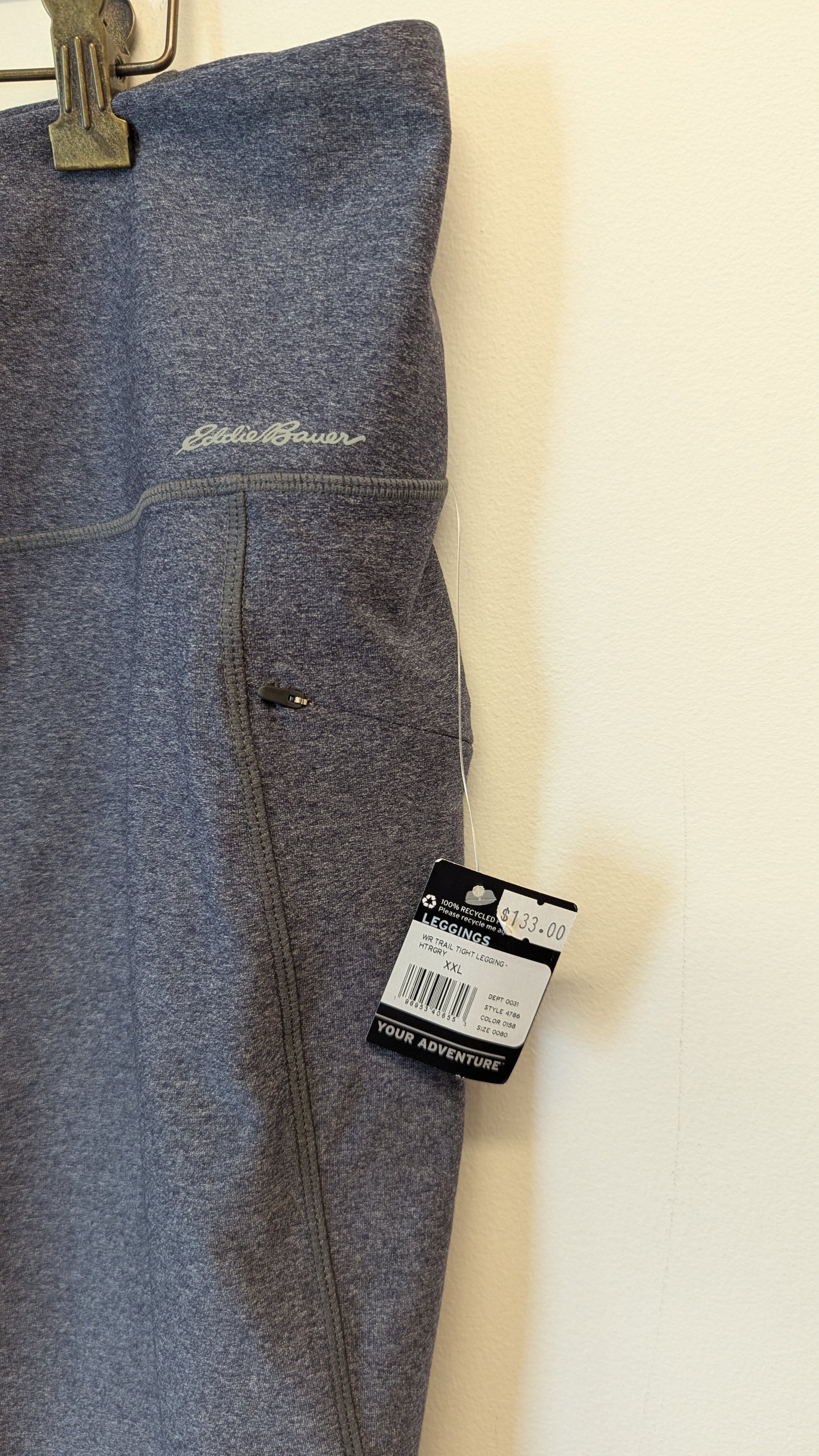 Eddie Bauer WR Trail Tight Leggings XXL Heather Gray