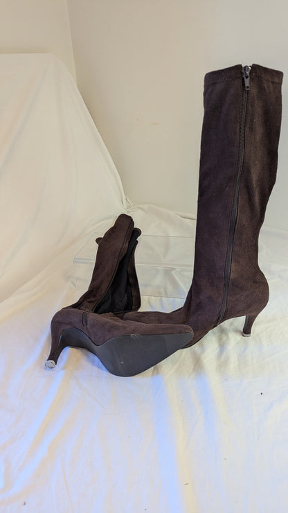 Splash Fashion Footwear Tan Suede Knee High Boots Size 7 1/2