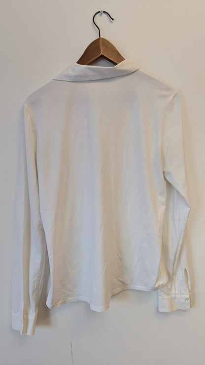 Max Volmáry White Long-Sleeve Button-Down Shirt