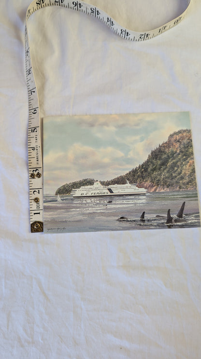Gordon Henschel BC Ferries Orca Art Print Post Card