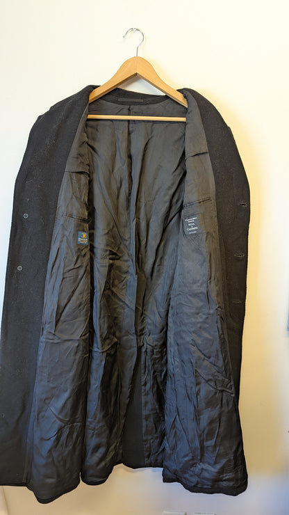 DeHavilland Black Wool Cashmere Overcoat