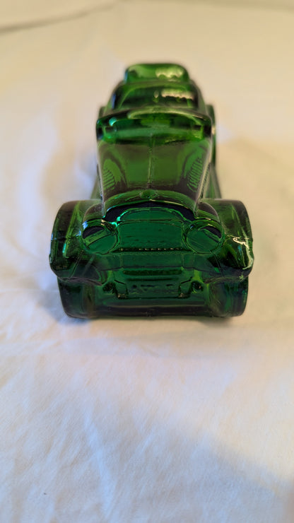 Green Glass Vintage Car after shaving from Avon