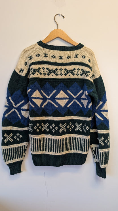 Woodward's Sportswear Hand Knitted Fair Isle Wool Sweater