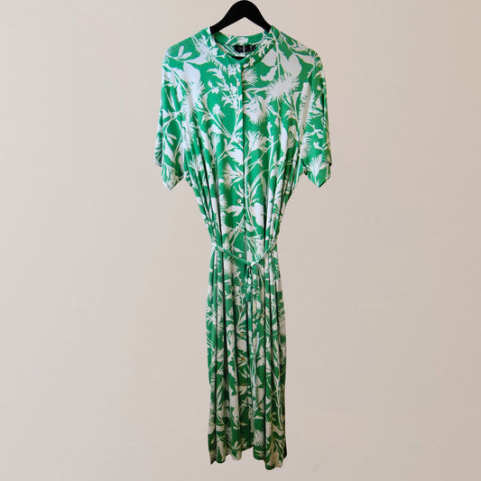 Yesta Hina Green and White Dress